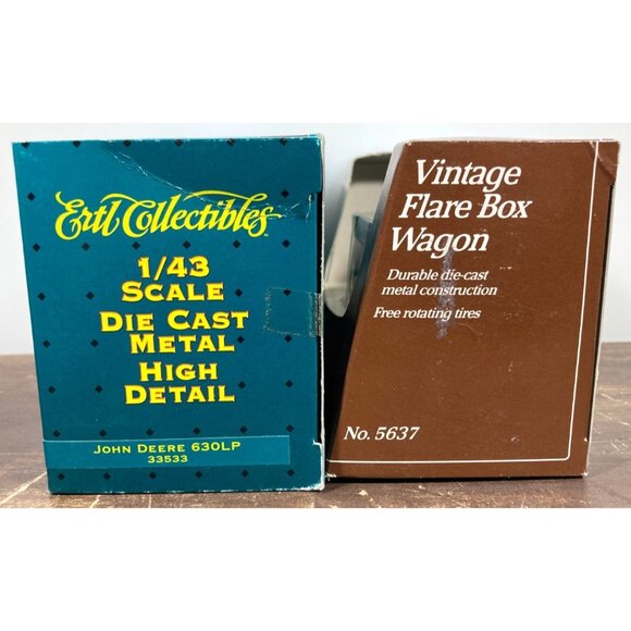 Ertl John Deere 630LP Tractor & Flare Box Wagon Diecast 1/43 Lot Railway Design - Picture 6 of 8